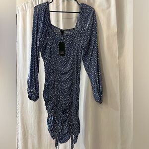 Wild Fable Floral Ruched Mini Dress